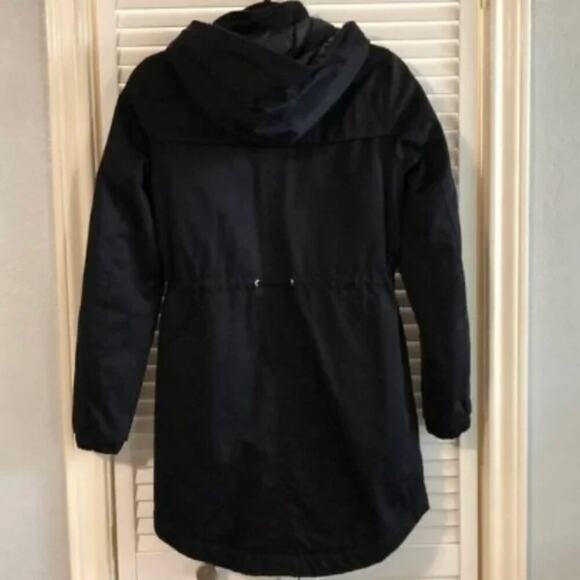 H&M • Black Padded Parka Jacket with Hood, Size XS - Picture 2 of 4